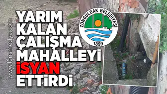 Yarım bırakılan çalışma mahalle halkını isyan ettirdi!