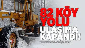 82 Köy yolu ulaşıma kapandı!