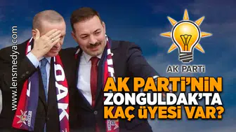 Ak Parti'nin Zonguldak'ta kaç üyesi var?