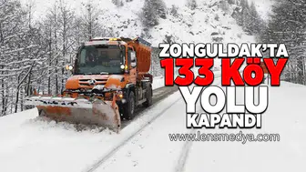 Zonguldak2ta 133 köy yolu kapandı!