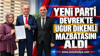 YENİ Parti Devrek’te Uğur Dikenli mazbatasını aldı