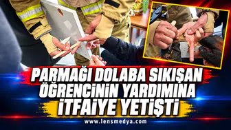 Parmağı dolaba sıkışan öğrencinin yardımına itfaiye yetişti