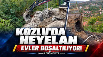 Kolzu'da heyelan... Evler boşaltılıyor!