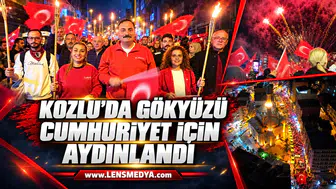 Kozlu'da gökyüzü Cumhuriyet için aydınlandı!