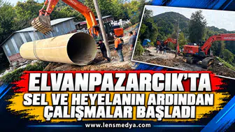 Elvanpazarcık’ta sel ve heyelanın ardından çalışmalar başladı