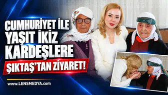 Kaymakam Şıktaş'tan Cumhuriyet ile yaşıt ikiz kardeşlere ziyaret!