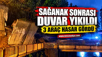 Çateş lojmanlarında duvar çöktü!