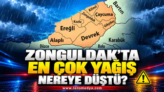 EN ÇOK YAĞIŞ EREĞLİ’YE, EN AZ DEVREK’E DÜŞTÜ