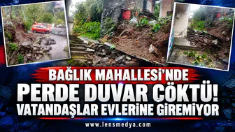 Bağlık Mahallesi’nde perde duvar çöktü! Vatandaşlar evlerine giremiyor