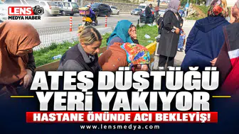 Hastane önünde acı bekleyiş!