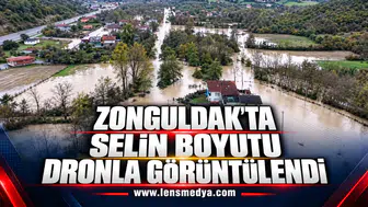Zonguldak'ta selin boyutu Dronla görüntülendi