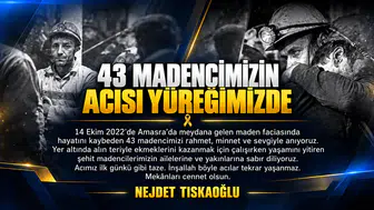 TISKAOĞLU: “43 MADENCİMİZİN ACISI YÜREĞİMİZDE”