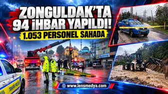 Zonguldak'ta 93 ihbar yapıldı... 1053 personel sahada!