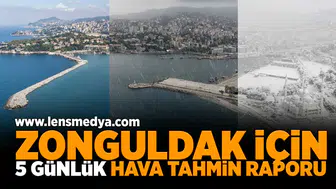 Zonguldak için 5 günlük hava tahmin raporu!
