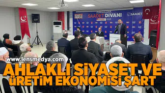Ahlaklı siyaset ve üretim ekonomisi şart!