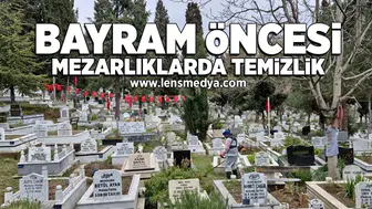 Bayram öncesi mezarlıklarda temizlik