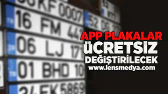App plakalar ücretsiz değiştirilecek