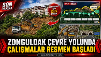 Zonguldak çevre yolunda çalışmalar resmen başladı!