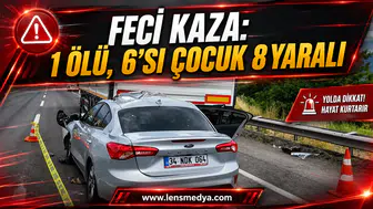 FECİ KAZA: 1 ÖLÜ, 6’SI ÇOCUK 8 YARALI