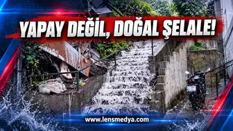 Yapay değil, doğal şelale!