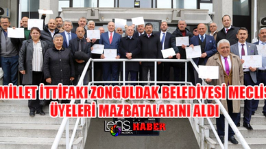 Millet İttifakı Belediye Meclis üyeleri mazbatalarını aldı.