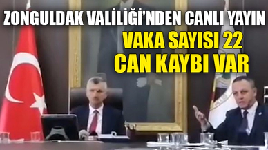 ZONGULDAK'TA CORONADAN ÖLÜM KESİNLEŞTİ VALİLİKTEN CANLI YAYIN