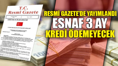 ESNAF 3 AY KREDİ ÖDEMEYECEK