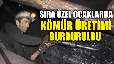 ÖZEL OCAKLARDA KÖMÜR ÜRETİMİ DURDURULDU