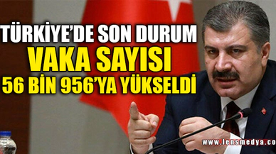 VAKA SAYISI 56 BİN 956'YA YÜKSELDİ