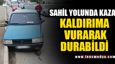 SAHİL YOLUNDA KAZA!