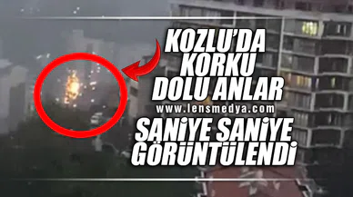 KOZLU'DA KORKU DOLU ANLAR... SANİYE SANİYE GÖRÜNTÜLENDİ!