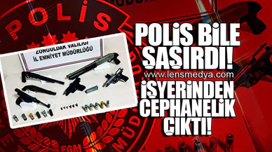 POLİS BİLE ŞAŞIRDI... İŞYERİNDEN CEPHANELİK ÇIKTI!