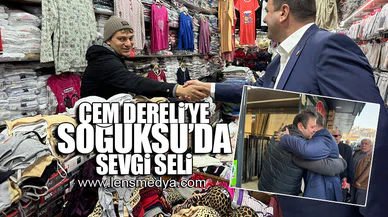 CEM DERELİ'YE SOĞUK SUDA SEVGİ SELİ!
