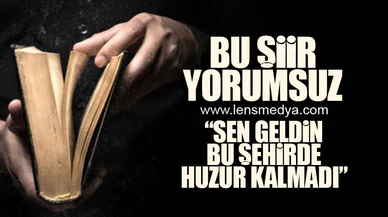 BU ŞİİR YORUMSUZ... "SEN GELDİN BU ŞEHİRDE HUZUR KALMADI!