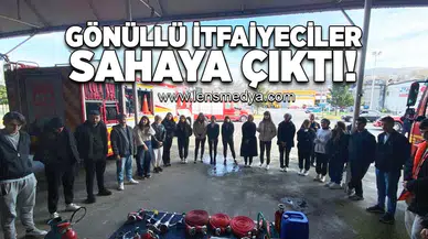 Gönüllü itfaiyeciler sahaya çıktı!