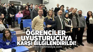 Öğrenciler uyuşturucuya karşı bilgilendirildi!