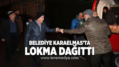 Belediye Karaelmas'ta lokma dağıttı!