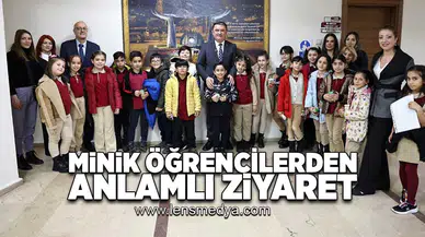 Minik öğrencilerden anlamlı ziyaret!