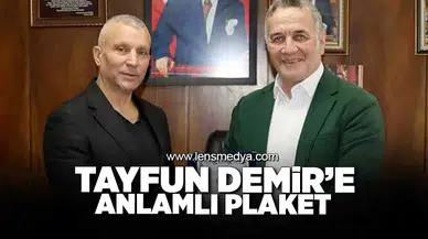 Tayfun Demir'e anlamlı plaket!