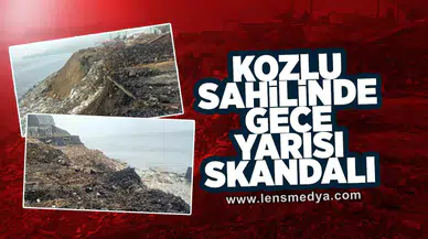 Kozlu Sahilinde gece yarısı skandalı!