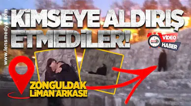 Liman arkasında olay... Kimseye aldırış etmediler!