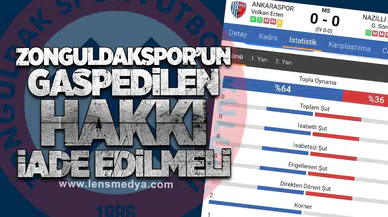 Zonguldakspor’un Gaspedilen Hakkı İade Edilmeli!