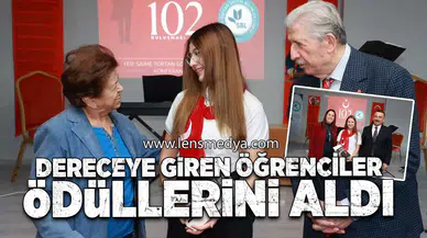 Dereceye giren öğrenciler ödüllerini aldı!