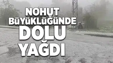 Nohut büyüklüğünde dolu yağdı!