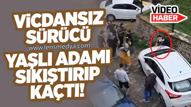 VİCDANSIZ SÜRÜCÜ YAŞLI ADAMI SIKIŞTIRIP KAÇTI!