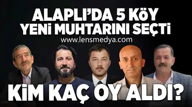Alaplı'da 5 köy muhtarını seçti!