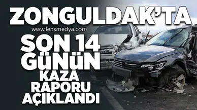 Zonguldak'ta son 14 günün kaza raporu açıklandı!