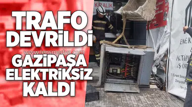 Zonguldak’ta İnşaat Çalışmasında Trafo Devrildi