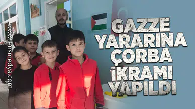 Gazze yararına çorba ikramı yapıldı!
