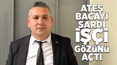 Ateş bacayı sardı, işçi gözünü açtı!